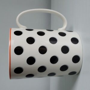 Kate Spade New York Things We Love Black Polka Dot White Porcelain Mug by Lenox